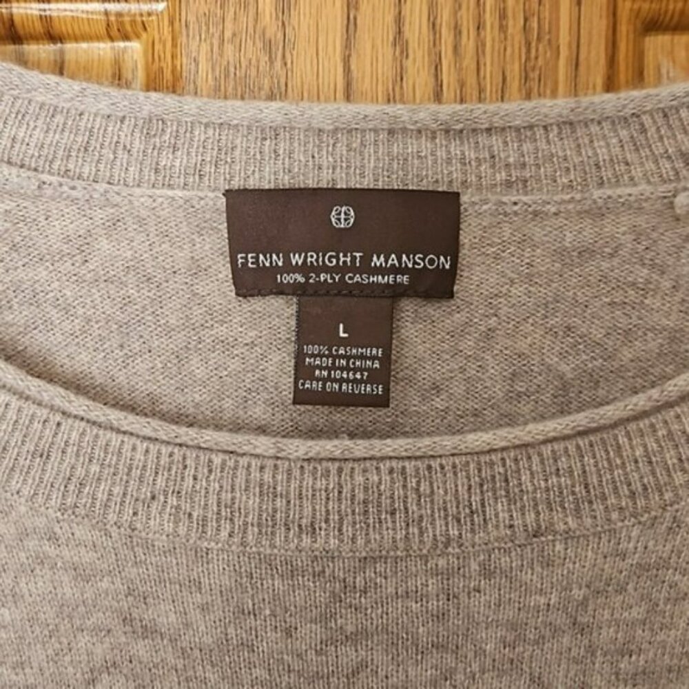 Cashmere Fenn Wright Manson Taupe Sweater size Large EUC - Picture 4 of 9